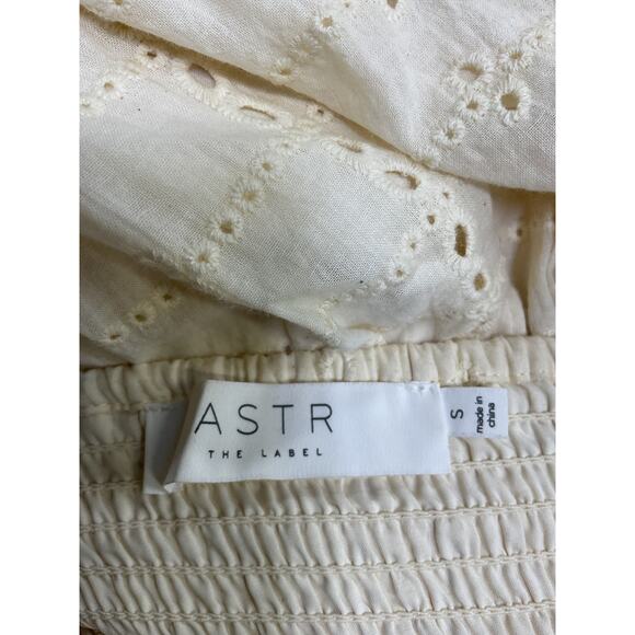 Astr The Label 'Baldwin' Cream Cotton Dress Size S - Picture 4 of 5